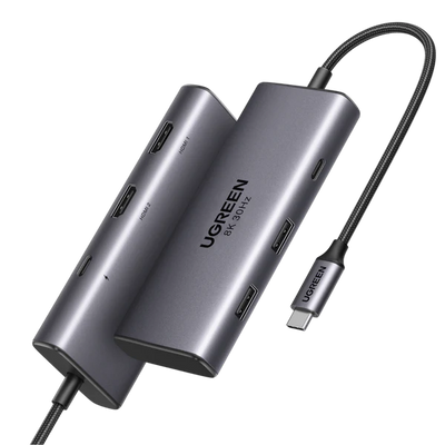 UGREEN 6-in-1 USB-C Hub with Dual HDMI 8K Display