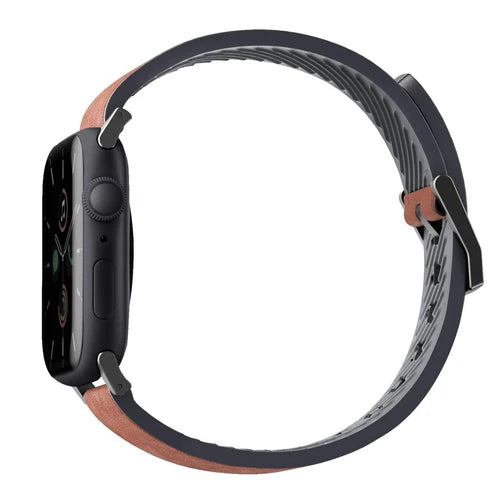 حزام ساعة أبل هجين من الجلد المقاوم للماء من يونيك ستاردن مقاس 49/45/44/42 ملم