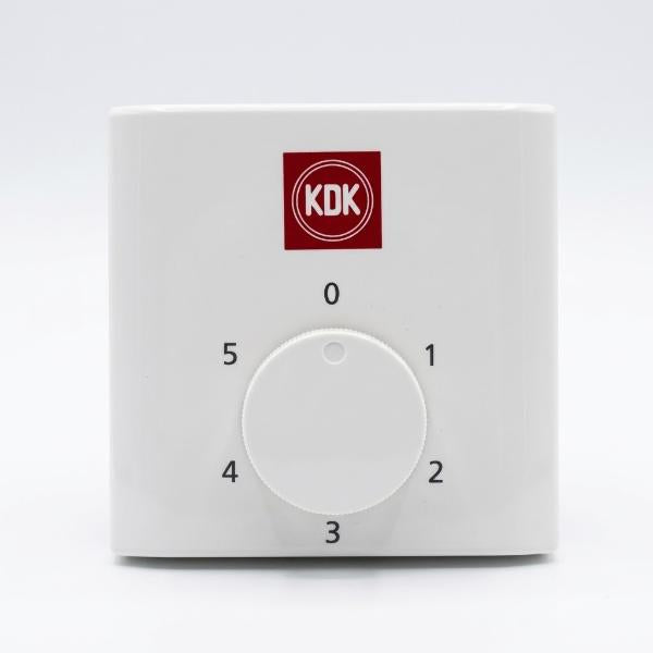 KDK 5-Speed Universal Ceiling Fan Regulator, Made in Malaysia, 220-240V, White
