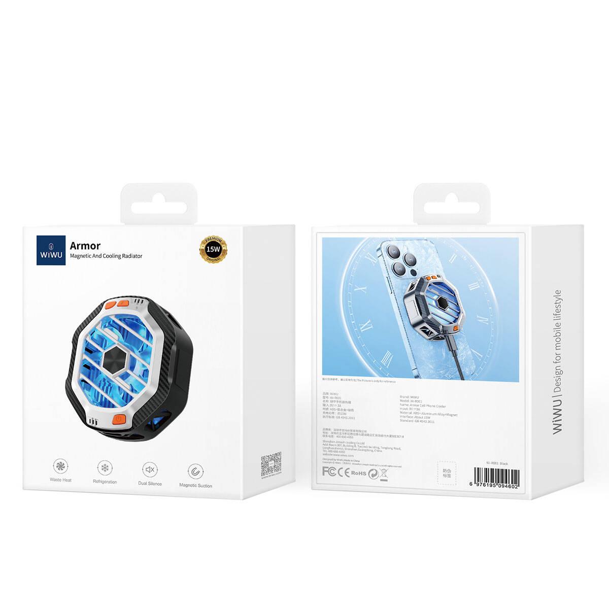 مروحة تبريد الهاتف ويوو 15واط ماج سيف المميزة بإضاءة RGB