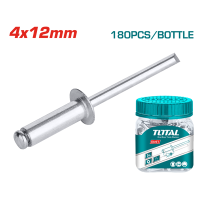 TOTAL 180Pcs Rivet 4x12mm (WJRT4001211)
