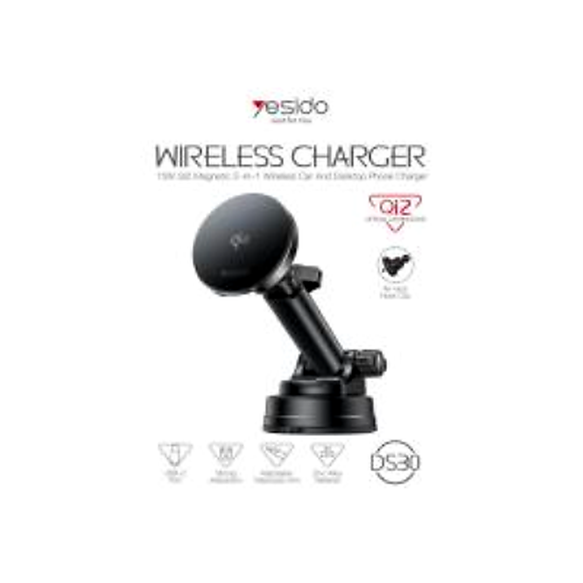 YESIDO DS30 Qi2.0 wireless charger Car holder