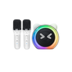 Yesido YSW36 2-Piece Karaoke Microphone Bluetooth 5.3 RGB Wireless Speaker - White