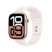 Apple Watch Series 10 GPS ساعة بهيكل من الألومنيوم باللون الذهبي الوردي