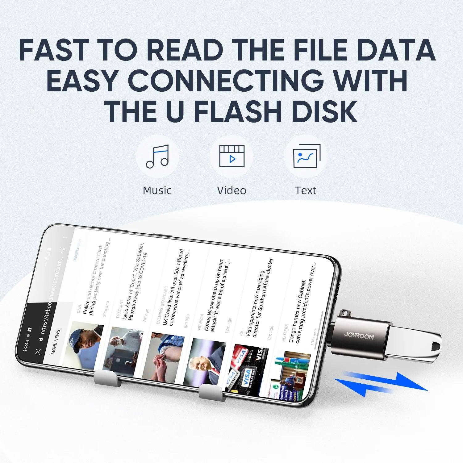 JOYROOM Type-c To Usb Adapter-Black