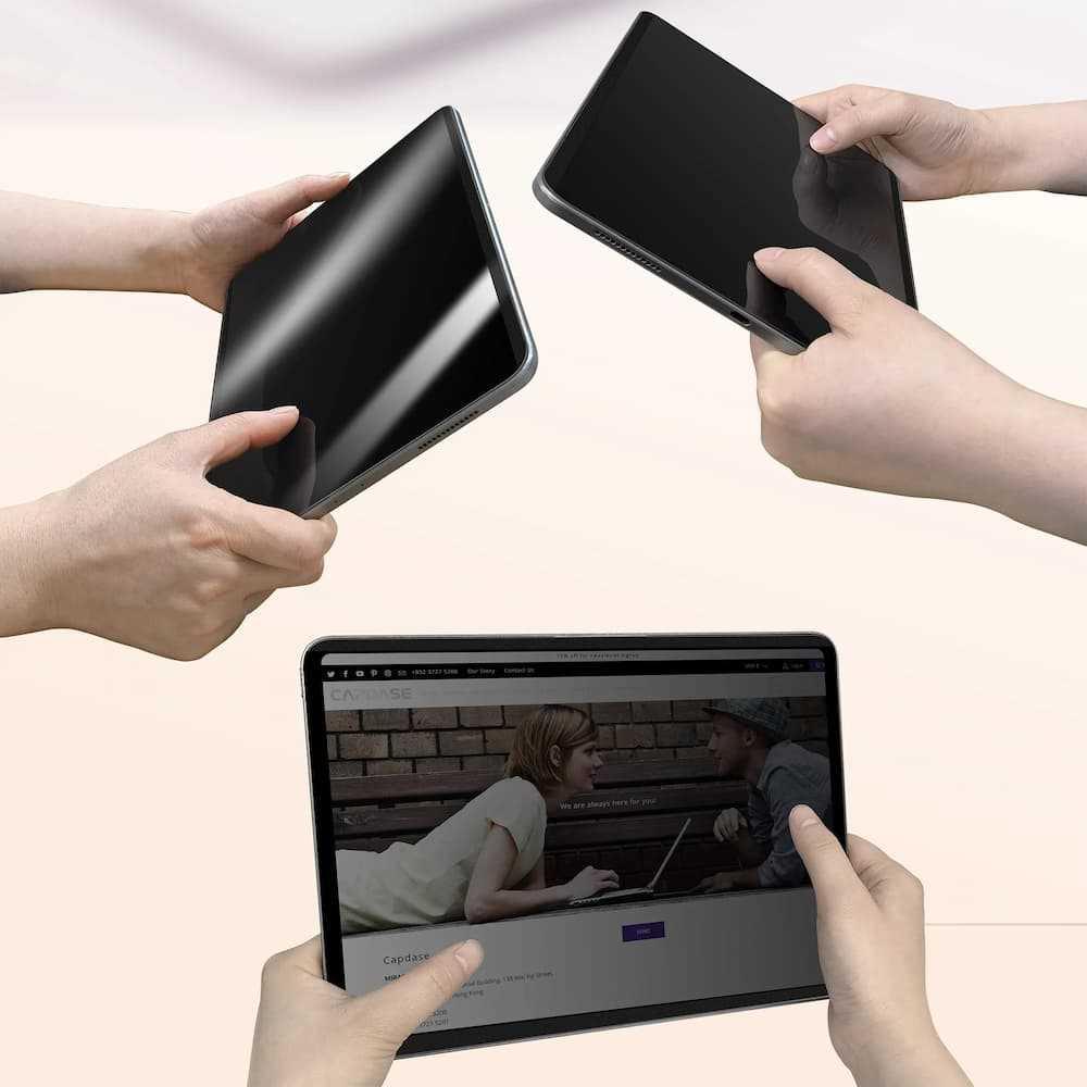 غلاف شاشة مغناطيسي يشبه الورق من Wiwu Iprivacy لجهاز iPad / 12.9 بوصة - أسود شفاف