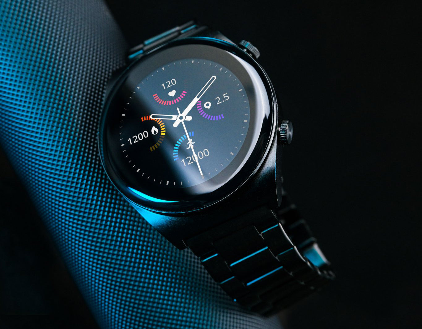 G-TAB GT3 Pro Stainless Steel Strap Smartwatch - Black - JoCell جوسيل