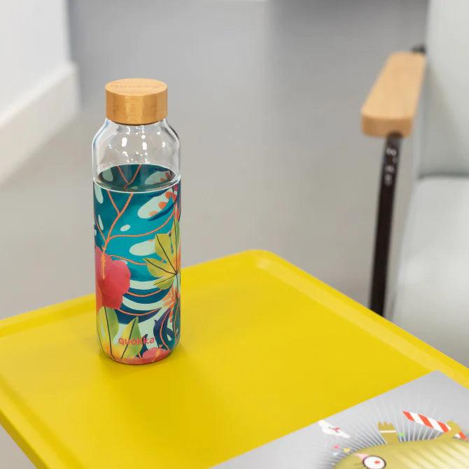 QUOKKA Glass Bottle with Silicone Cover Flow 660 ml Tropical