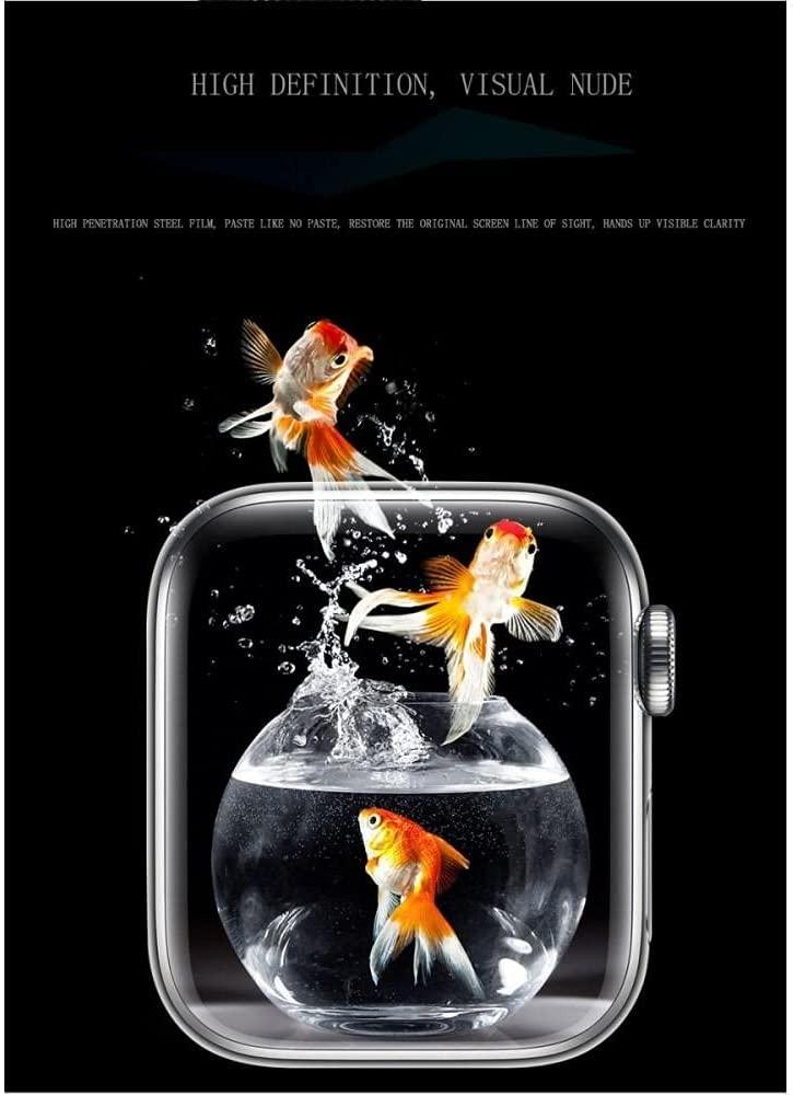 واقي شاشة Coteetci 4D كامل من الزجاج (42 مم) لساعة Apple Watch