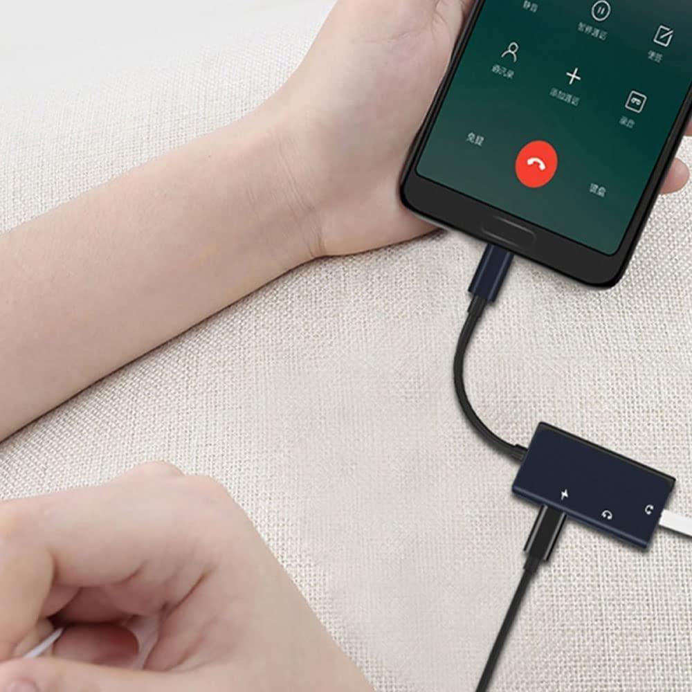 محول صوت ويوو برو من تايب سي إلى تايب سي و3.5 مم - رمادي LT02