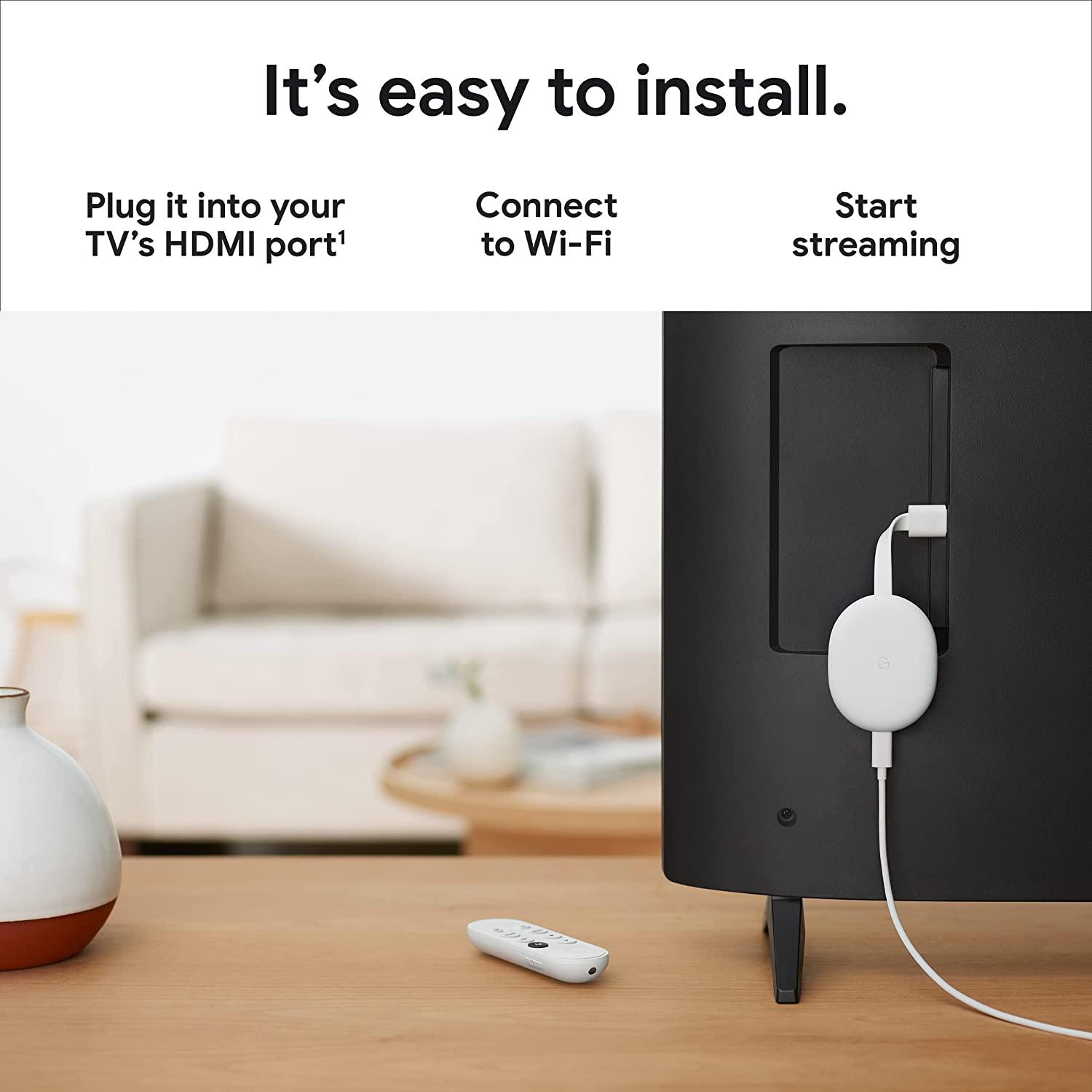 Google Chromecast (4th Gen) - 1080P , 4K HDR