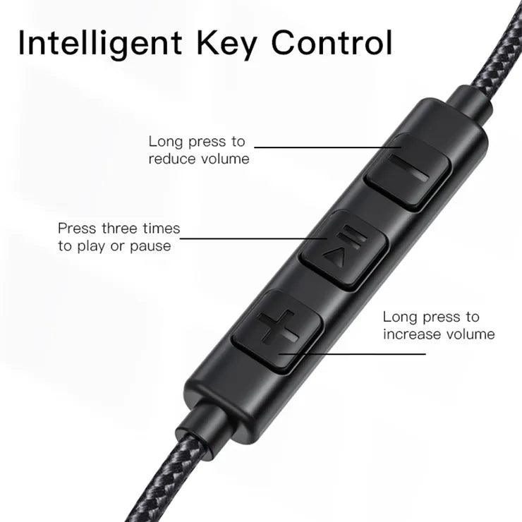 كابل صوت يسيدو مقاس 3.5 ملم مع التحكم في الأسلاك – رمادي