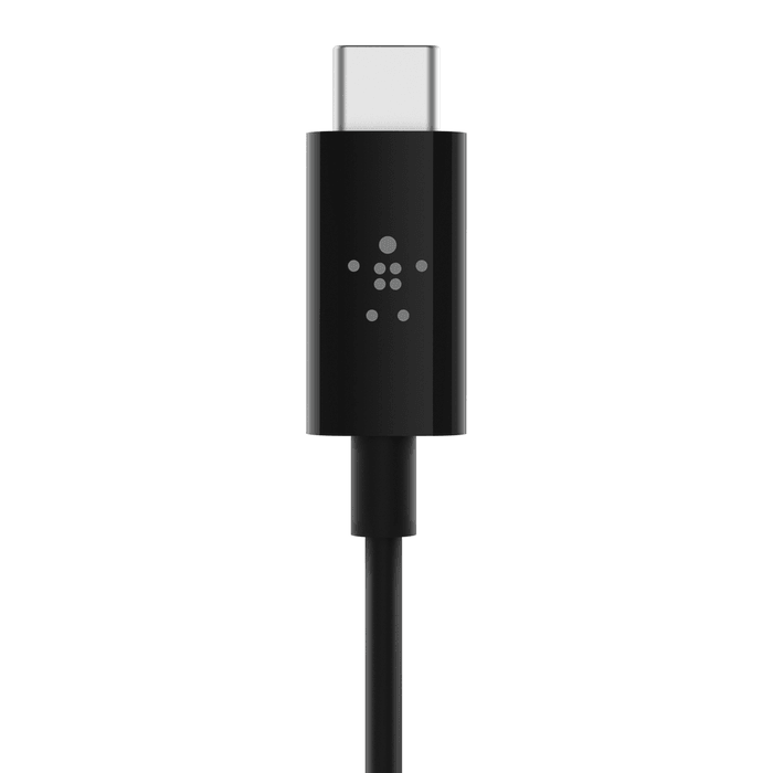 Belkin RockStar USB C to 3.5mm Audio Cable High Quality Sound - Black