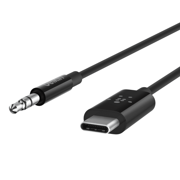 Belkin RockStar USB C to 3.5mm Audio Cable High Quality Sound - Black