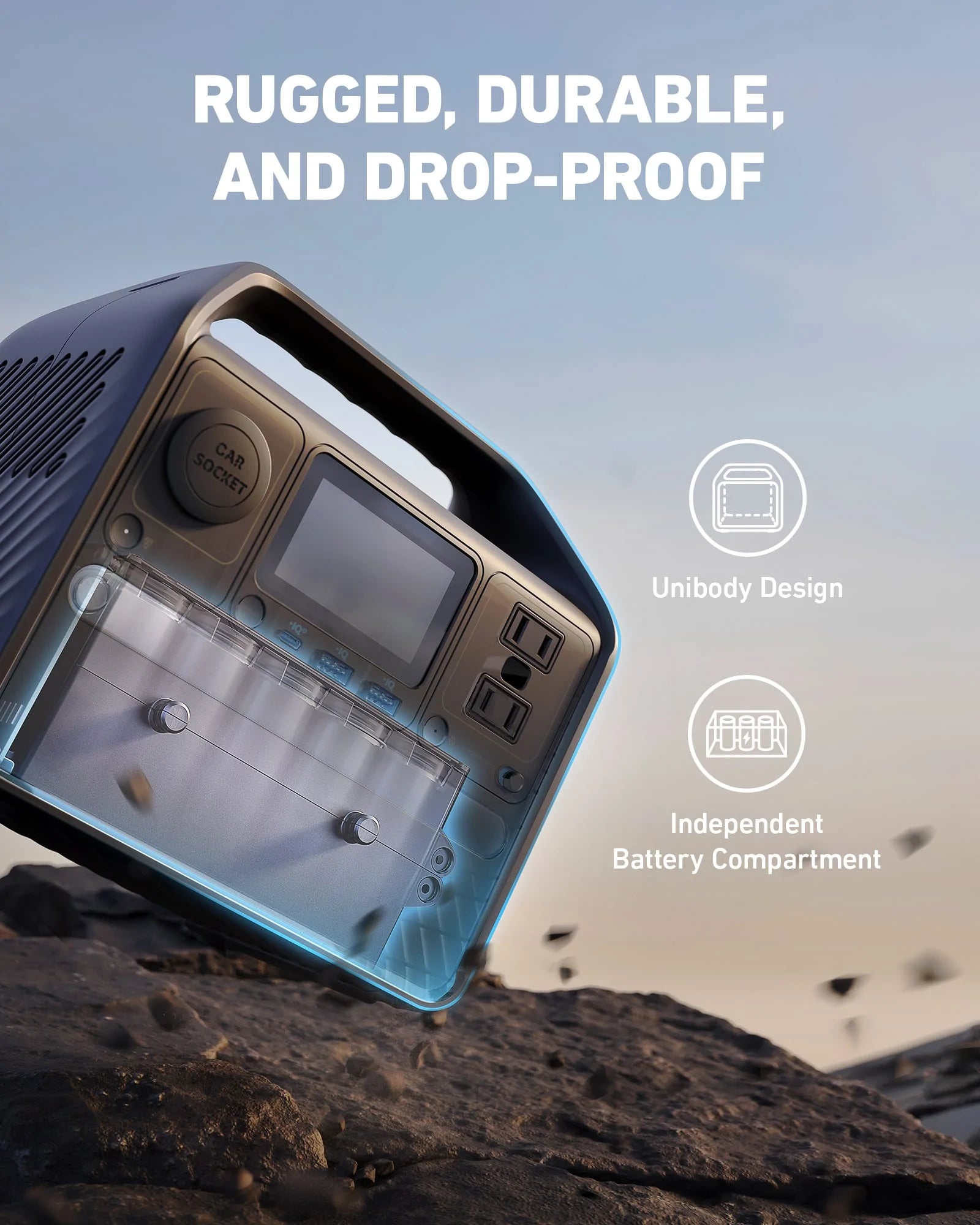 محطة الطاقة المحمولة Anker 521 (PowerHouse 256Wh 200W) - أسود