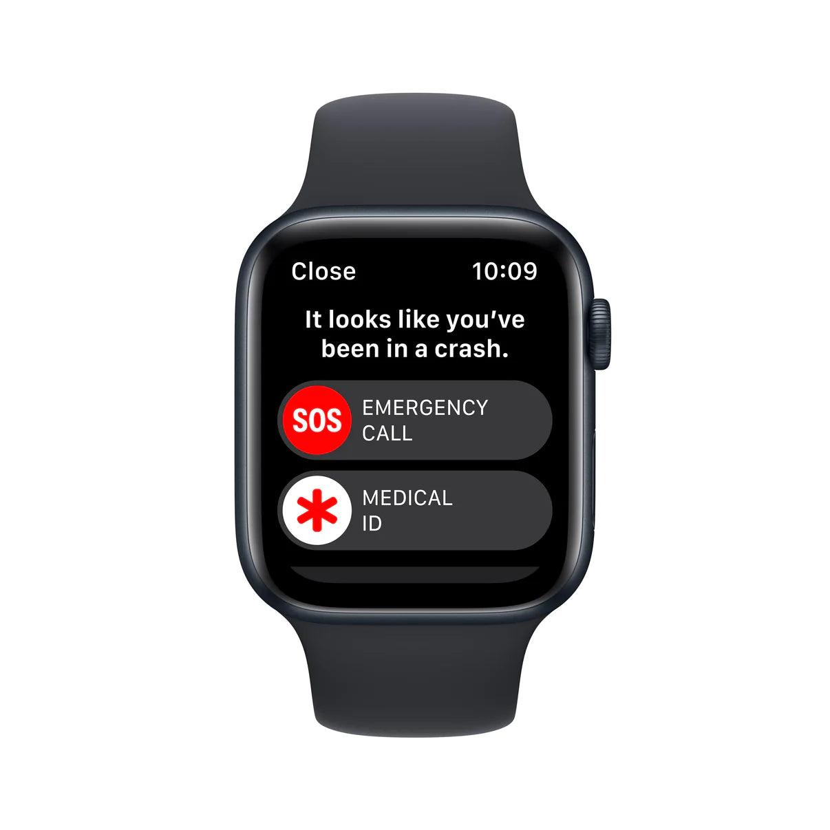 ساعة Apple Watch SE الجيل الثاني GPS 44 مم هيكل من الألومنيوم مع حزام رياضي