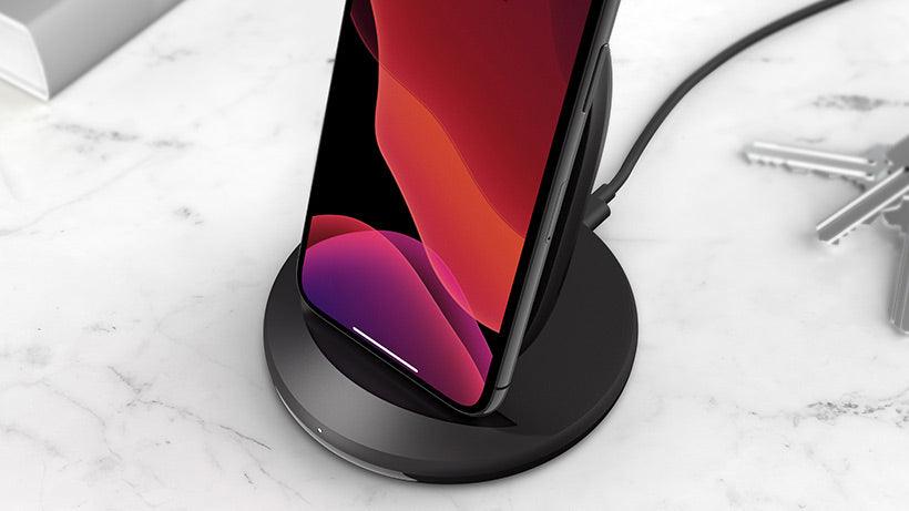 Belkin 15W Wireless Charging Stand with Wall Charger & USB C -  Black