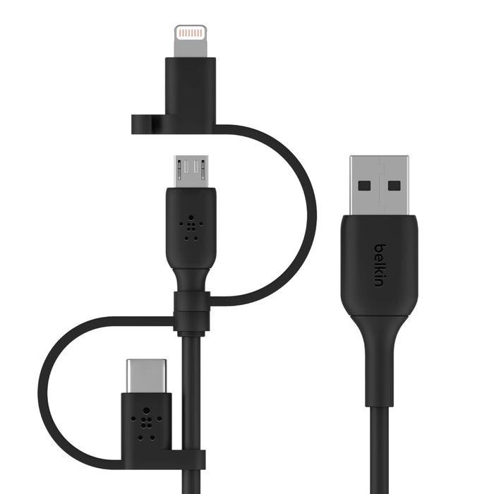 Belkin Boost Charge Universal Cable 3 Connectors 3.3 ft - Black