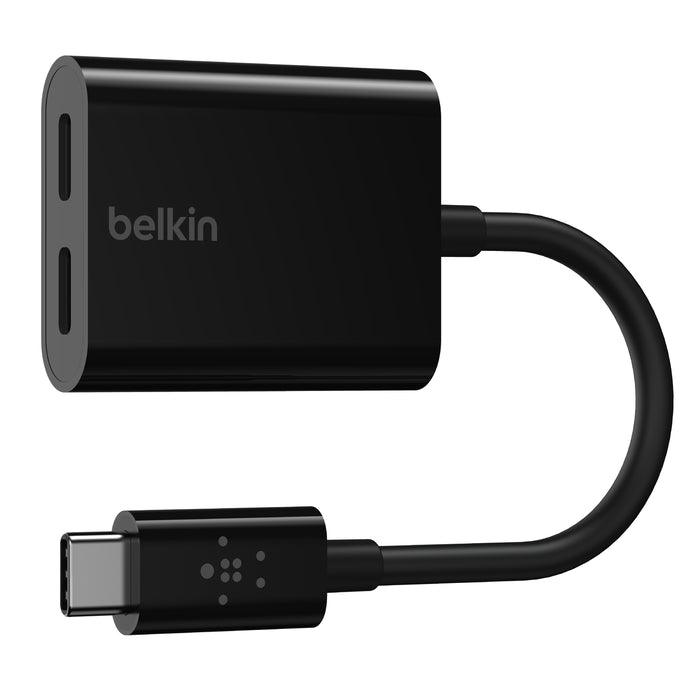 Belkin USB C Audio & Charge Adapter 60W Fast Charging - Black