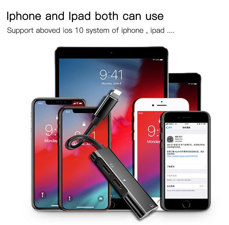 محول يسيدو للشحن والاستماع باستخدام أجهزة لايتينج - أسود