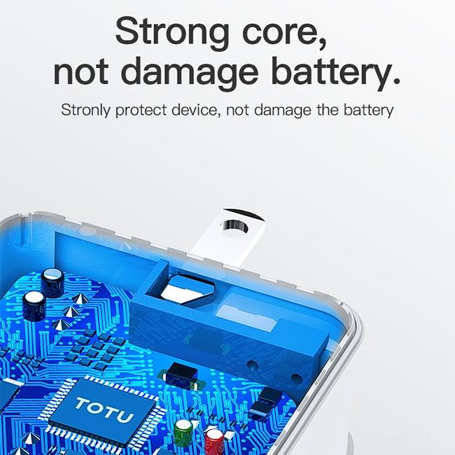 TOTUDESIGN  Sharp Series QC 3.0 + 2.4A Three USB Travel Charger Power Adapter, US Plug (White)