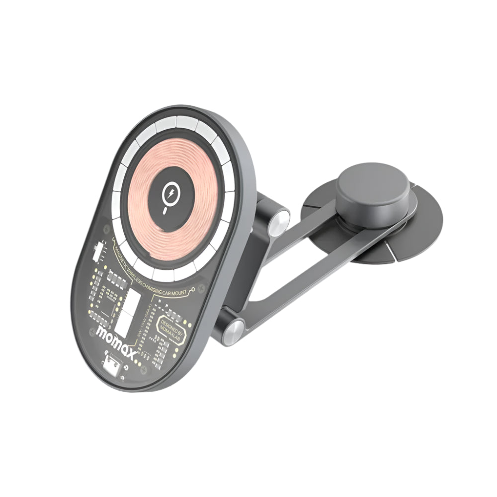 MOMAX Q.Mag Mount³X 15W Magnetic Wireless Charger for Tesla - Grey