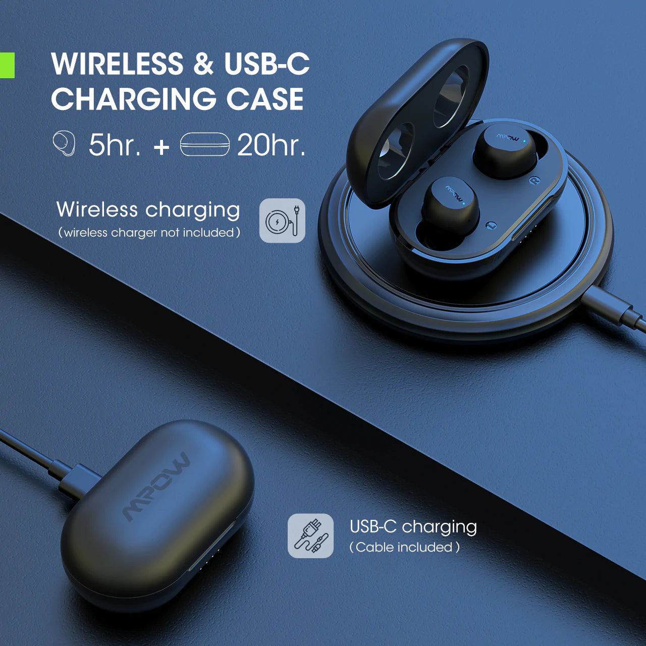 سماعات الأذن اللاسلكية Mpow M12