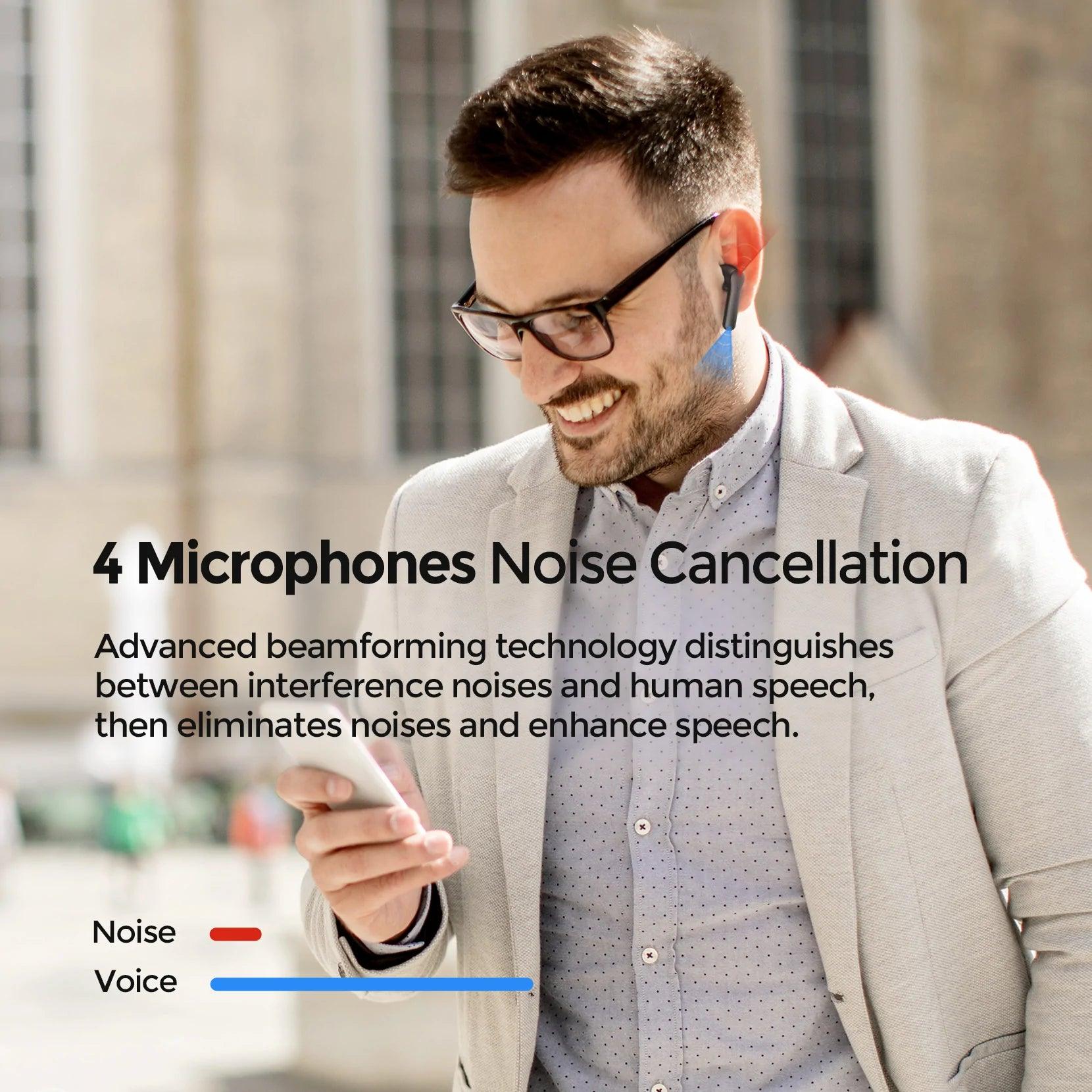 سماعات أذن لاسلكية MPOW MX1، باللون الأسود