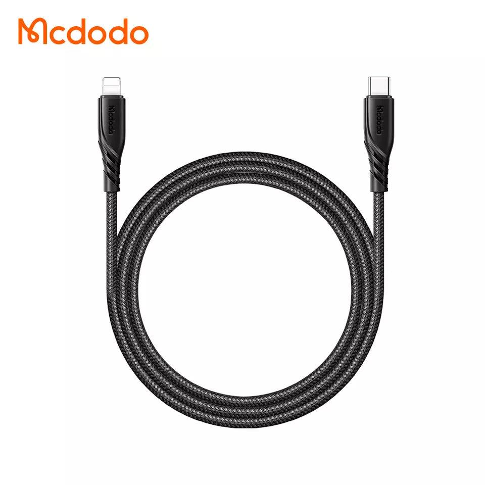 Mcdodo 20W PD Fast Charge Type C to Lightning Cable for iPhone - Black