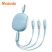 Mcdodo 3 in 1 Retractable Nylon USB Cable 1.2M for iPhone & Micro & Type C
