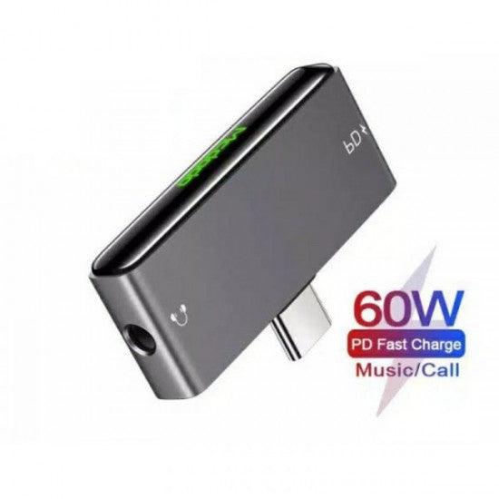 Mcdodo 60W Type C to DC3.5 & Type C Audio Adapter with PD Fast Charge