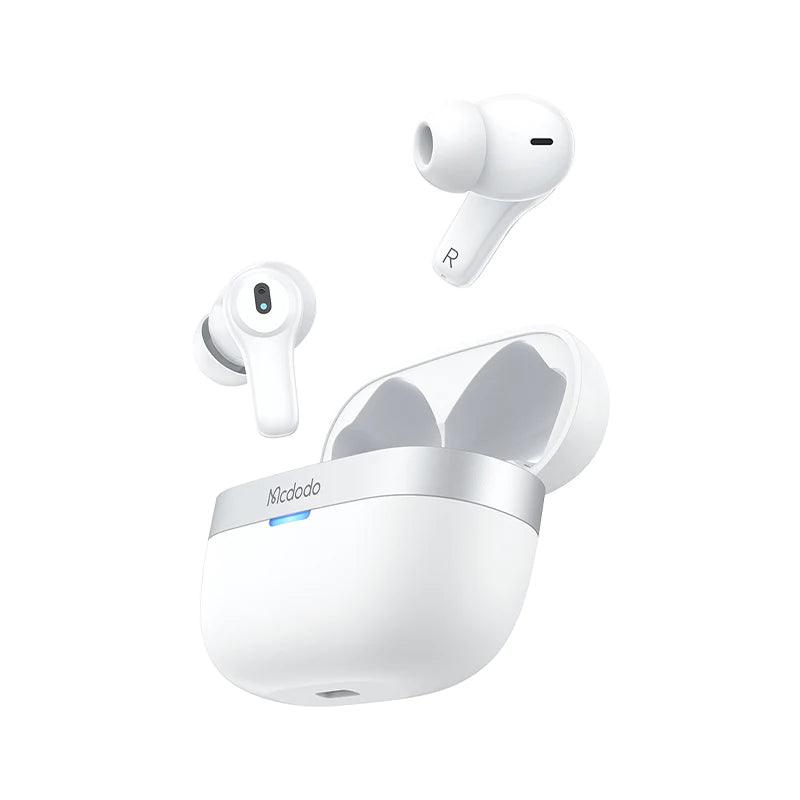 Mcdodo HP 804 True Wireless Earphones with ANC & ENC 30H Battery - White