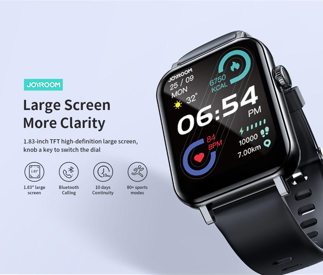 JOYROOM JR-FT5 Fit-Life Series Smart Watch (Answer/Make Call) Black - كارت Cart.JO - جوسيل JoCell جوسيل