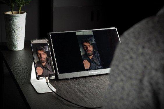 شاشة Powerology Ultra-Slim Full HD المحمولة مقاس 15.6 بوصة - أسود