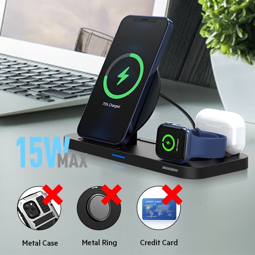 RockRose Airwave Max 15W Wireless Charger Sleek & Versatile