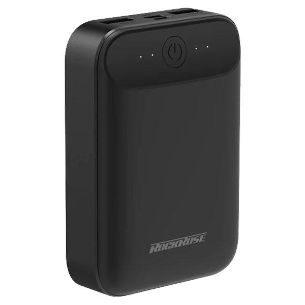 RockRose Ebony 10 Portable 10000mAh Compact Power Bank - Black