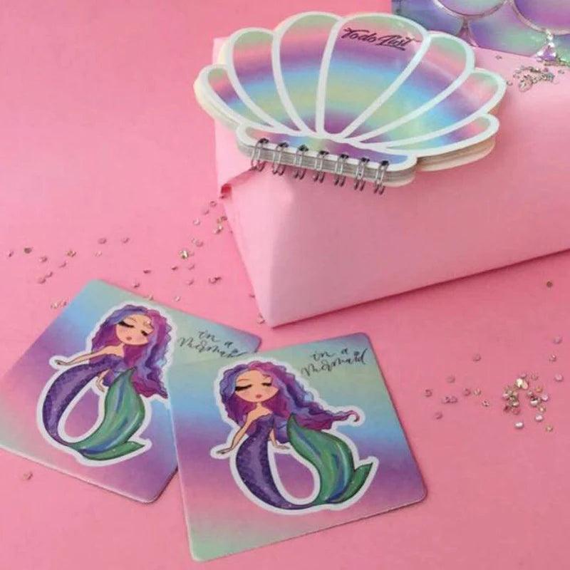 دفتر رسم حورية البحر - ألوان قوس قزح