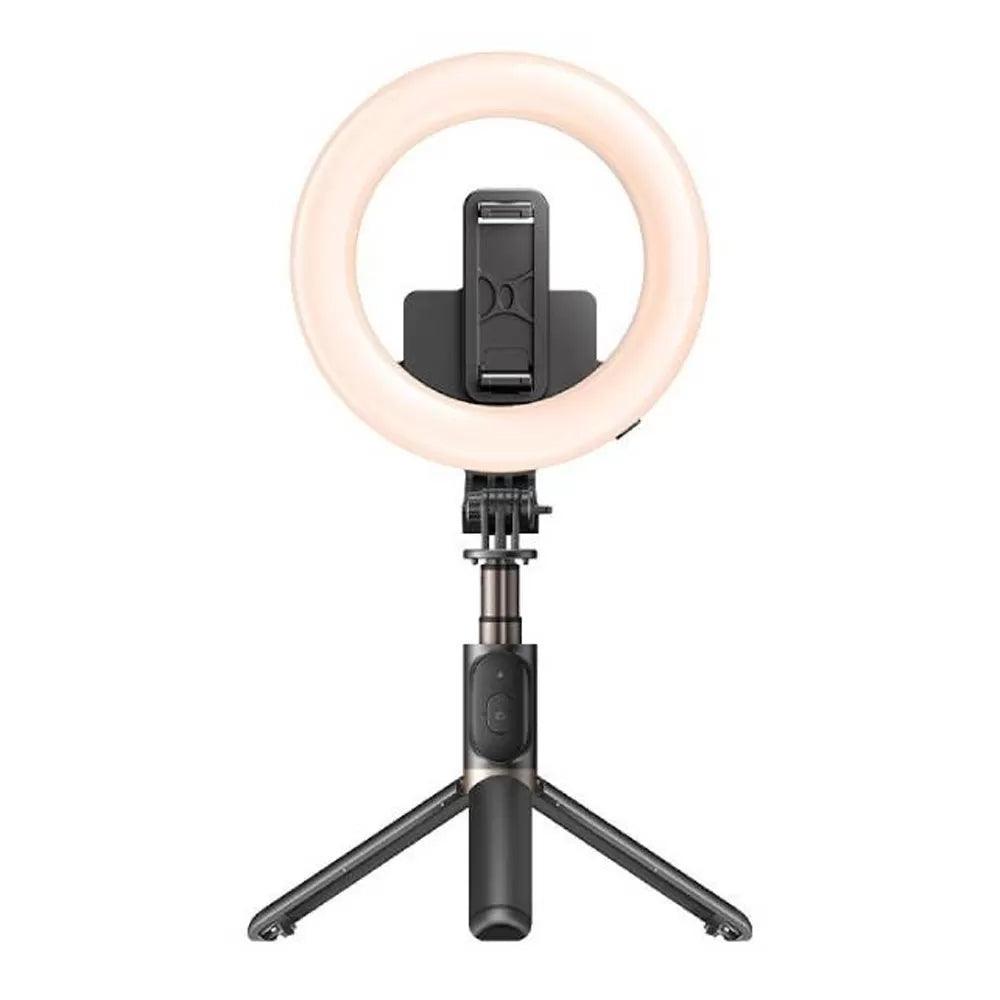 YESIDO SF12 Selfie Stick Tripod with Bluetooth & Ring Light - Black