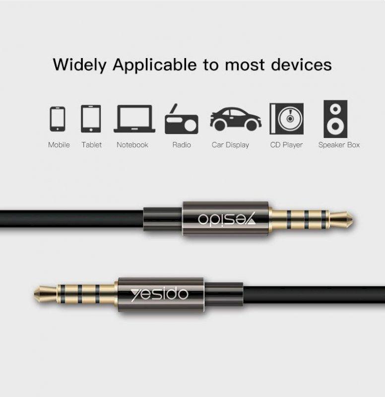 YESIDO YAU15 Audio Cable 2M Premium Stereo Sound