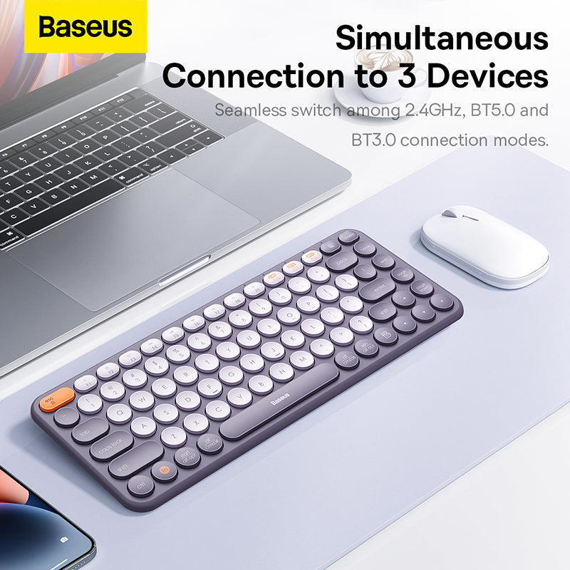 Baseus K01A Wireless Tri-Mode Keyboard Frosted Gray