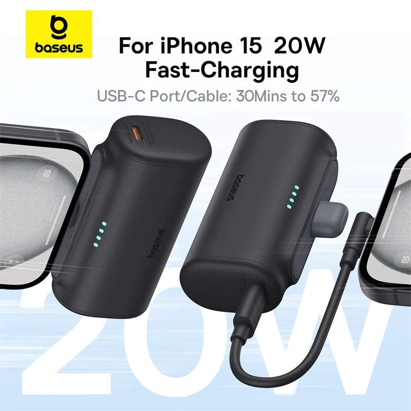 Baseus Compact Fast Charging Power Bank iPhone Edition 5000mAh