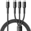 Joyroom S-A61 OmniGo Series 3.5A Type-C to Type-C + Lightning + Micro 3-in-1 Charging Cable 1.2m - Black