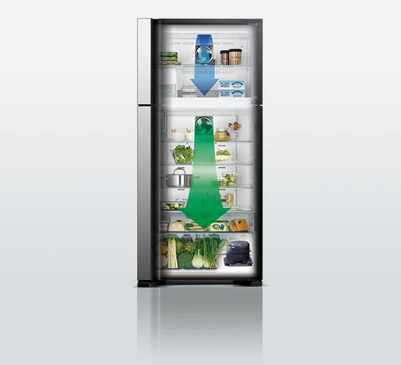 Hitachi 450L Inverter Two-Door Refrigerator with Surround Air Cooling