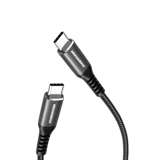 Rockrose 1M Type C to Type C Cable 60W Fast Charging & Durable - Black