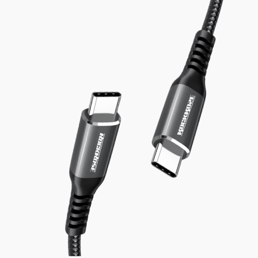 RockRose 3A 60W Max 2M Type C to Type C Cable - Black