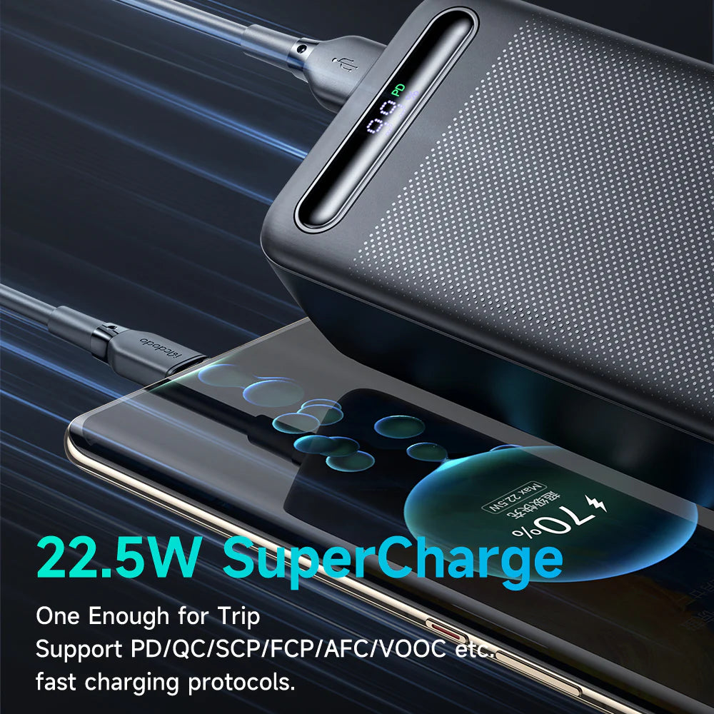 Mcdodo 22.5W PD & QC Power Bank 30000mAh with Digital Display - Black