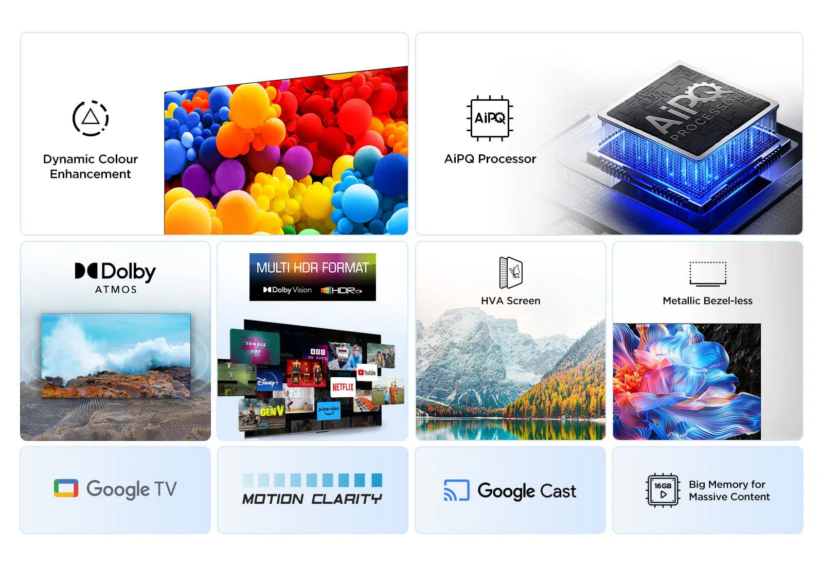 تلفزيون TCL 43V6C 43 بوصة 4K HDR Google TV Dolby Vision