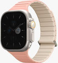 UNIQ Revix Evo Reversible Magnetic Apple Watch Strap 41/40/38mm - Crepe (Crepe Pink/Ivory)