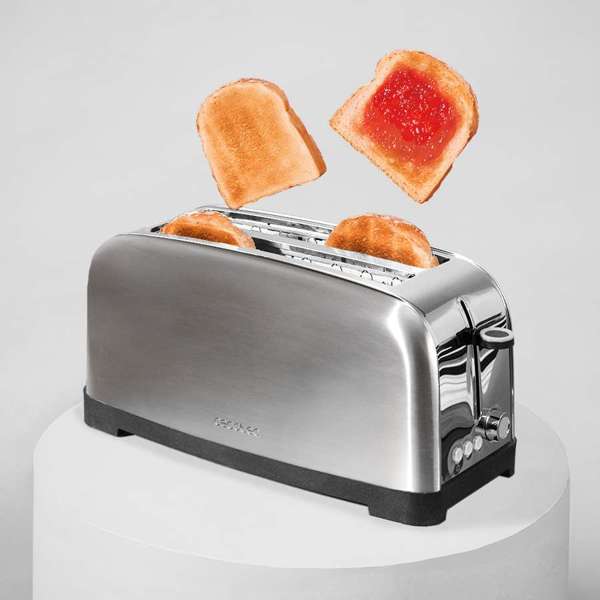 سيسوتيك Toastin' Time 1500 Inox — توستر ستانلس 4 شرائح 1500W للتوست العائلي الفاخر