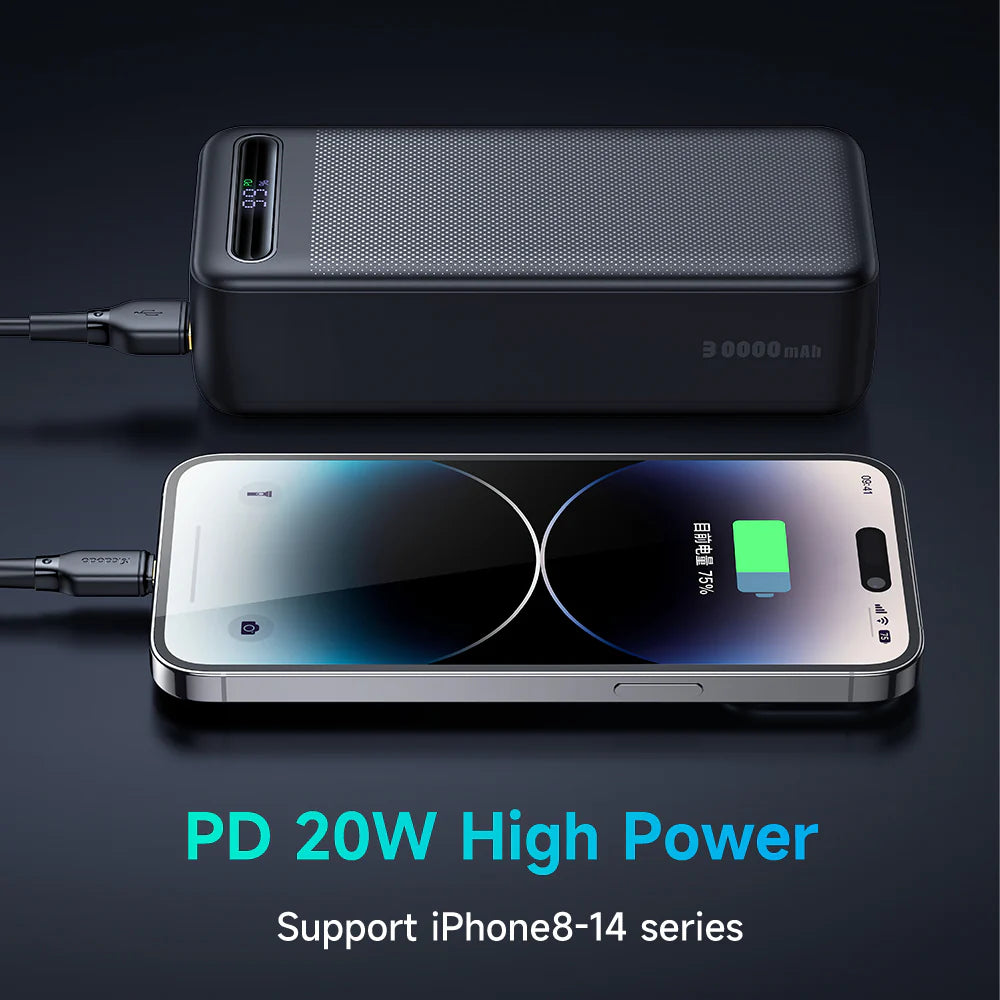 Mcdodo 22.5W PD & QC Power Bank 30000mAh with Digital Display - Black